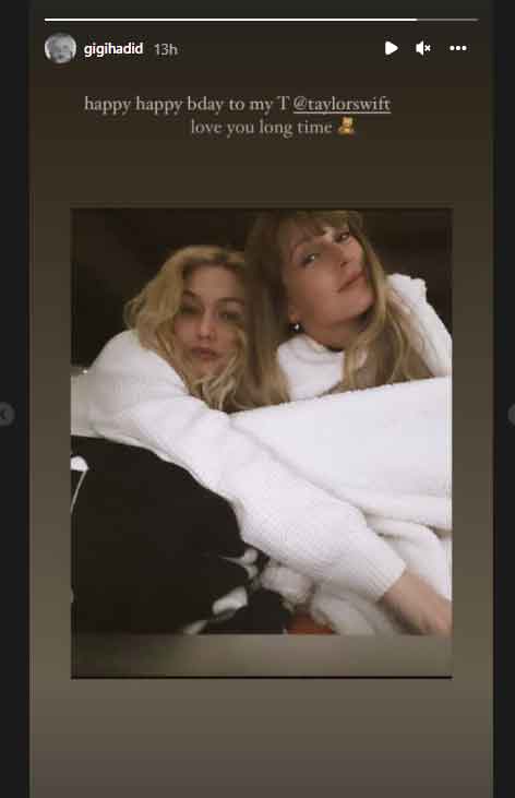 Gigi Hadid shares unseen photo with Taylor Swift on singer's birthday