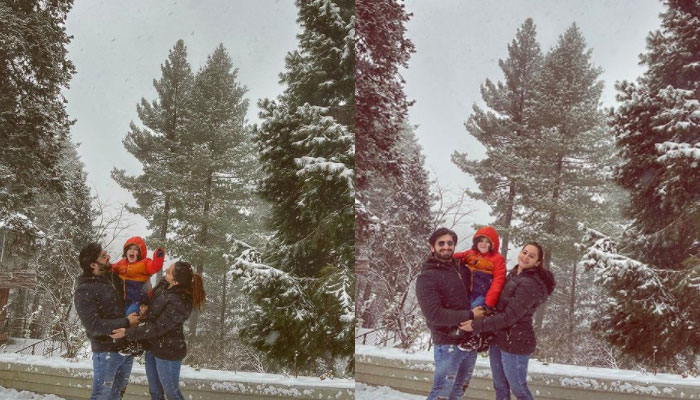 Aiman Khans daughter Amal welcomes her first snow: Watch Adorable Photos