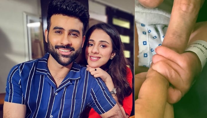 Faizan Sheikh and his wife Maham Aamir on Tuesday welcomed their first child, a baby girl