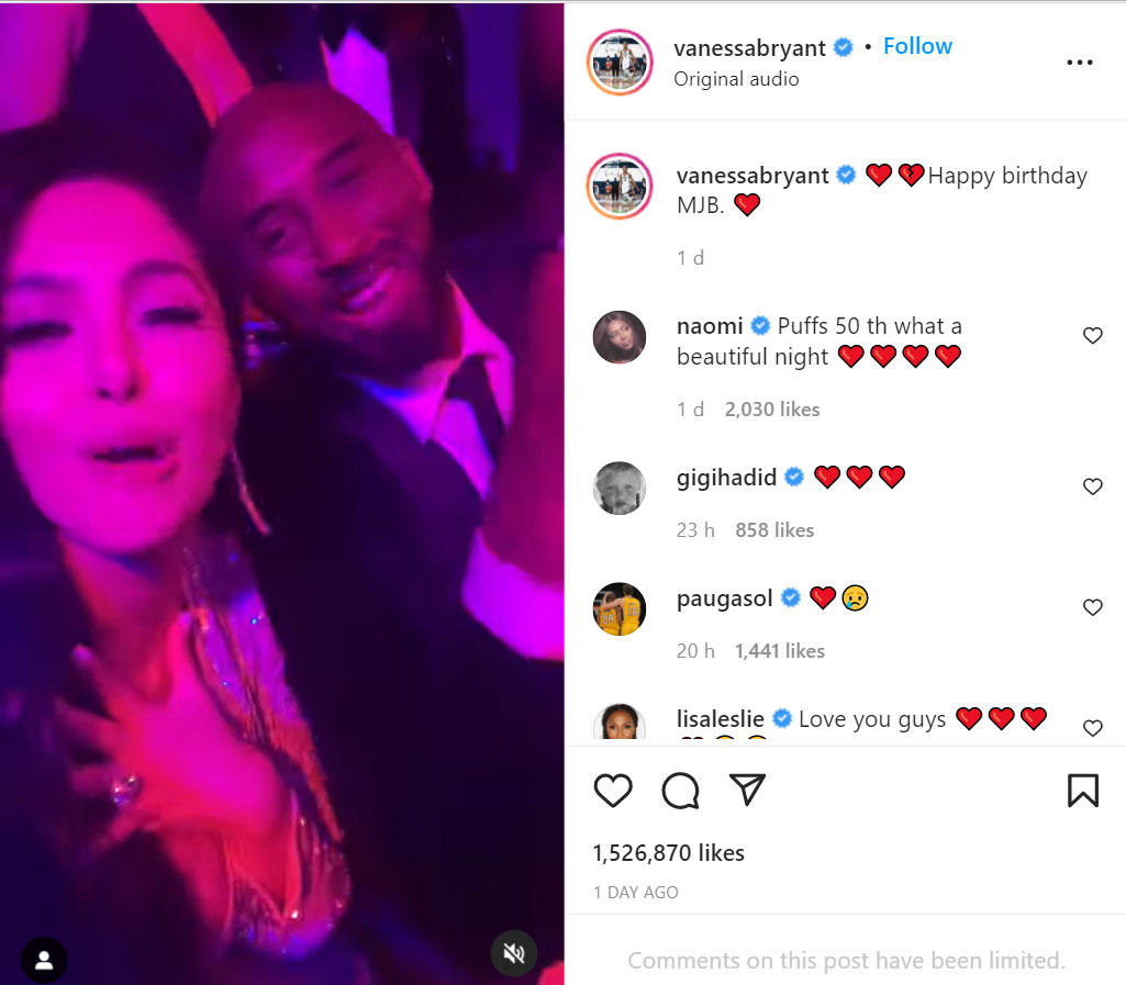 Vanessa Bryant shares heartbreaking throwback video singing with Kobe Bryant