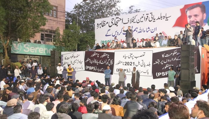 جے آئی کا دھرنا ختم ہونے کے بعد پی ایس پی نے سندھ کے بلدیاتی قانون کے خلاف دھرنے کا اعلان کر دیا۔