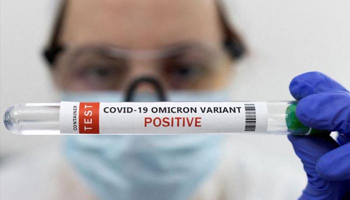 Test tube labelled COVID-19 Omicron variant test positive is seen in this illustration picture taken January 15, 2022. — REUTERS/FILE