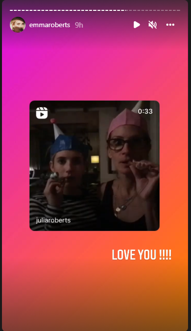 Julia Roberts celebrates her niece Emma Roberts’ birthday with a fun video