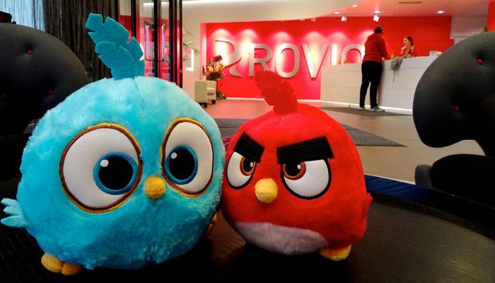 Angry Birds game characters are seen at the Rovio headquarters in Espoo, Finland March 13, 2019. Picture taken March 13, 2019. — Reuters