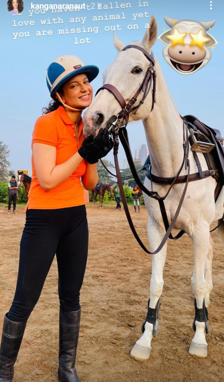 PHOTOS: Kangana Ranaut kickstarts her morning with horse riding