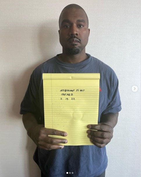 Kanye West assures fans Instagram ‘isn’t hacked’ in another bizarre post