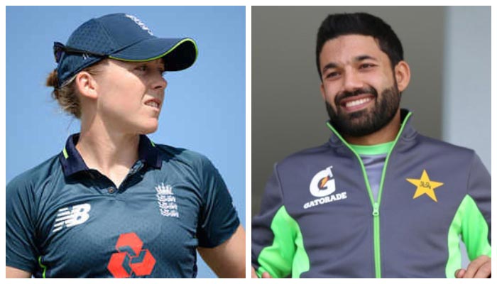 England captain Heather Knight (left) and  Pakistans Mohammad Rizwan. — AFP/PCB/File