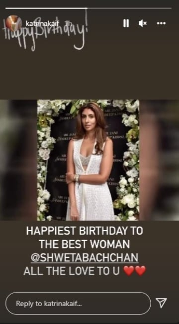 Katrina Kaif wishes Shweta Bachchan on birthday, Abhishek posts throwback video