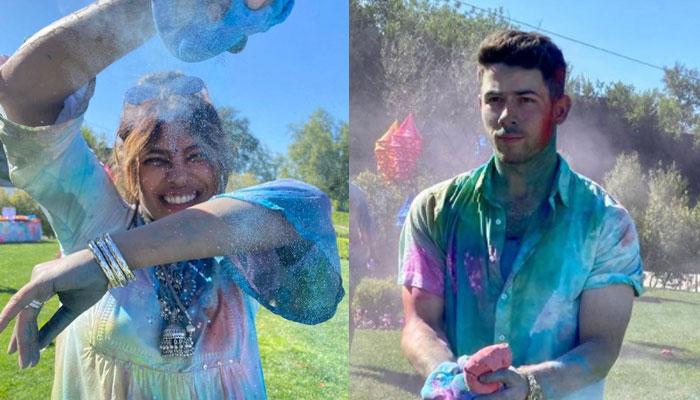 Priyanka Chopra, Nick Jonas drop some fun filled Holi pictures