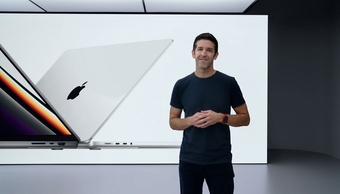 Apples John Ternus introduces the MacBook Pro with new M1 Pro and M1 Max, available in 14- and 16-inch during a special event at Apple Park in Cupertino, California, U.S. in a still image from video released October 18, 2021.—Reuters.