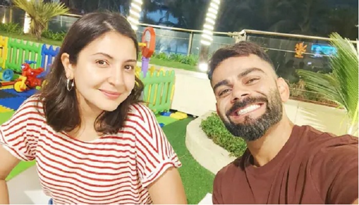 Virat Kohli smiling brightly with wife Anushka Sharma.—Instagram/Virat Kohli