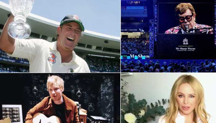 Shane Warnes memorial service: Elton John and Ed Sheeran lead tributes to cricketing legend