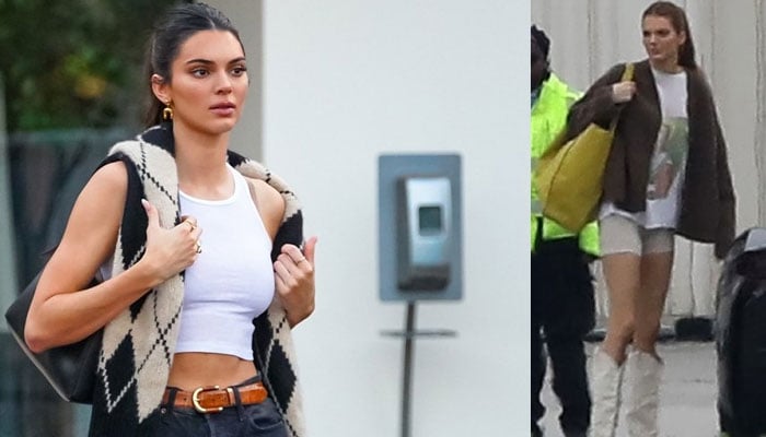 Kendall Jenner stuns onlookers as she showcases her long legs in white ...