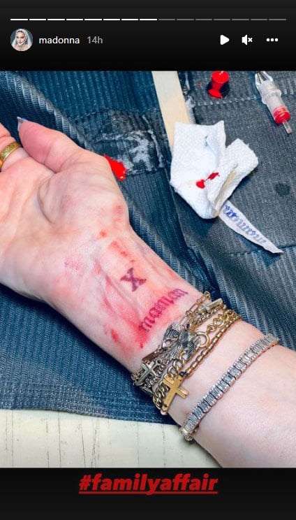 Madonna pays tribute to her mother with new tattoo: ‘My mother bled for me’