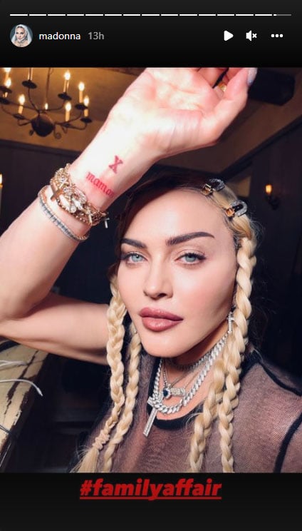 Madonna pays tribute to her mother with new tattoo: ‘My mother bled for me’