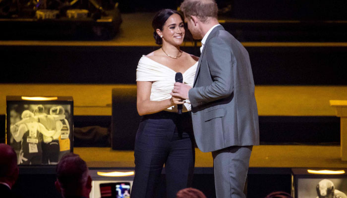 The Duke and Duchess of Sussex attend the opening ceremony of The Invictus Games in The Hague on April 16, 2022- AFP