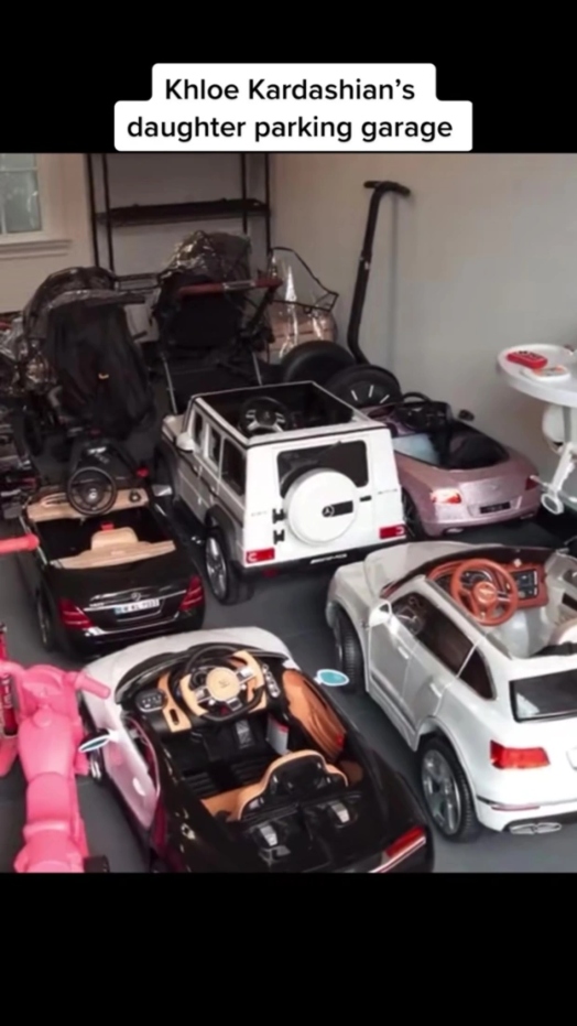 Khloe Kardashian’s parking garage for Trues toy cars sparks criticism online