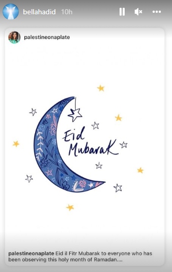 Bella Hadid wishes her fans ‘Eid Mubarak’