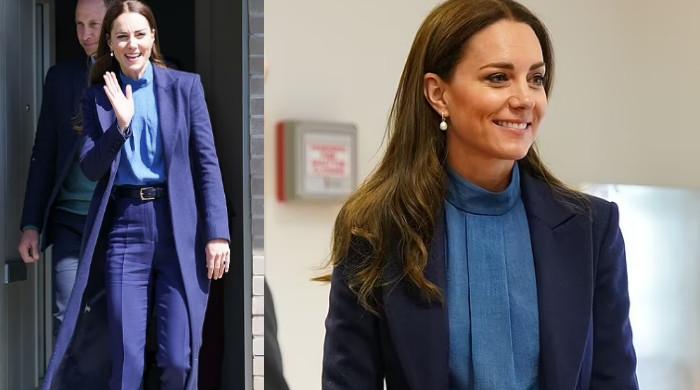 Kate Middletons stuns in blue as she arrives in Scotland: See