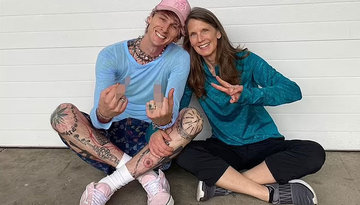 Machine Gun Kelly drops adorable photo with mum who abandoned him