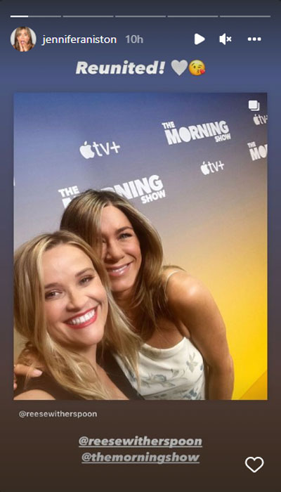 Reese Witherspoon drops adorable selfies with Jennifer Aniston from reunion