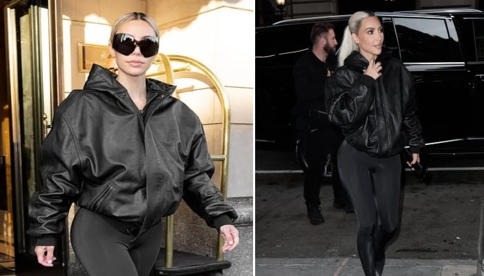 Kim Kardashian beats New York heat with her black leather look