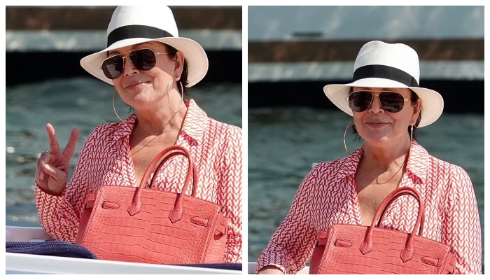 Kris Jenner turns heads in gorgeous pink dress