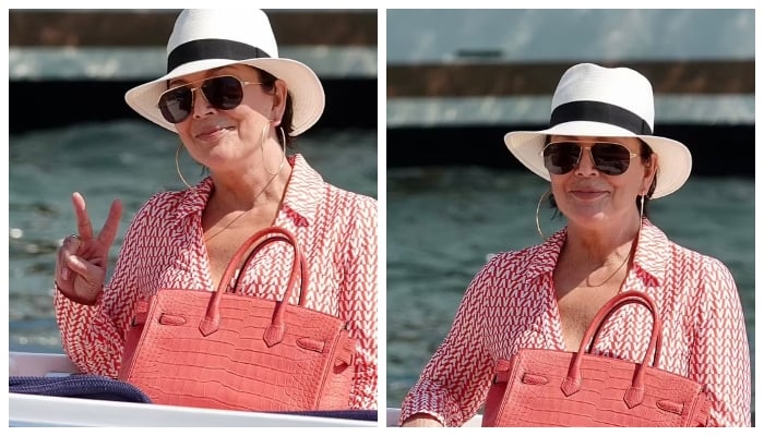 Kris Jenner turns heads in gorgeous pink dress