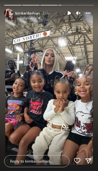 Kim Kardashian showers support on daughter North as she plays basketball