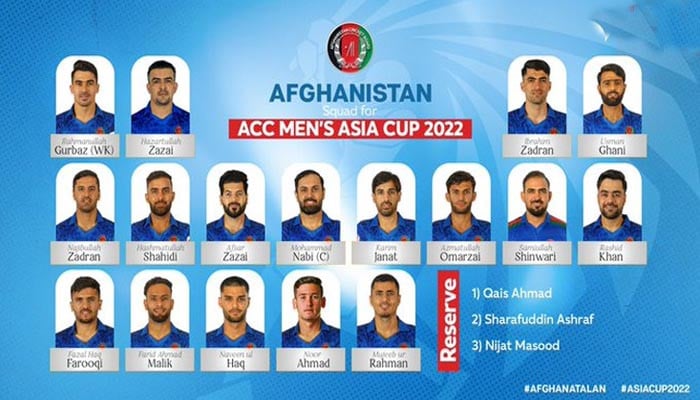 Afghanistan Reveals Squad For Asia Cup 2022 Pakistan And The World News 7295