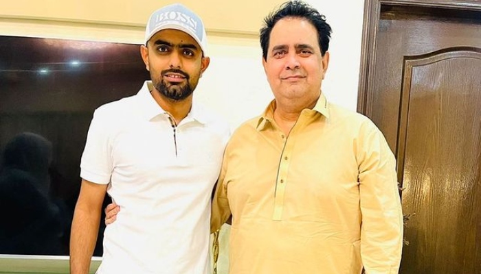 Pakistan skipper Babar Azam with his father Azam Siddique. — Instagram