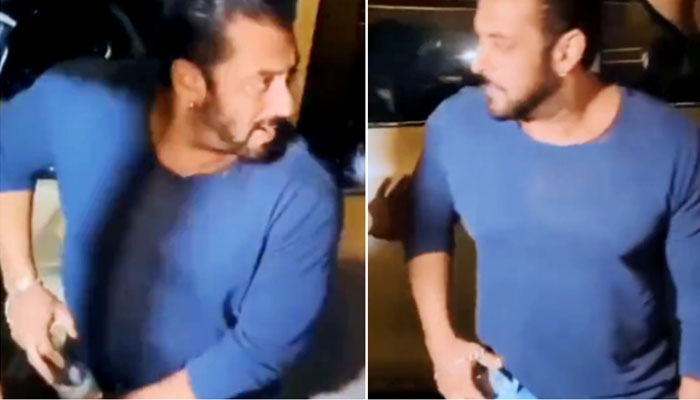 Salman Khan puzzled his fans after he was seen shoving a glass in his pocket