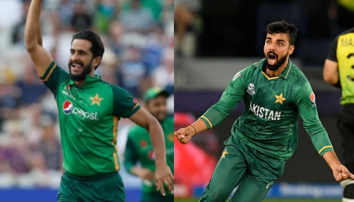 Pakistan pacer Hasan Ali and all-rounder Shadab Khan. — Reuters/AFP/File