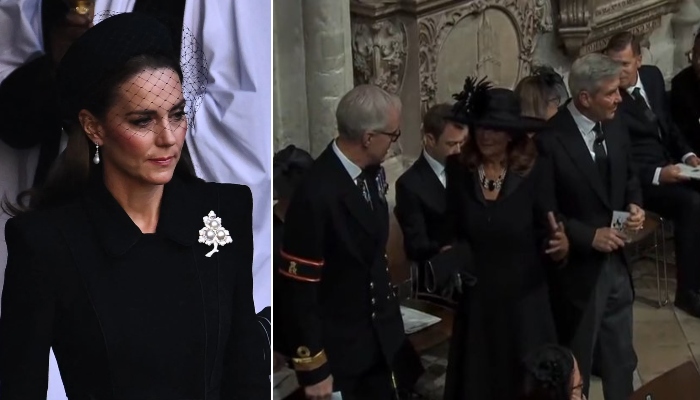 Kate Middleton’s parents arrive at Westminster Abbey ahead of the Queen’s funeral