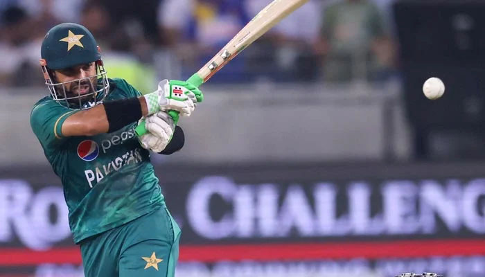 Pakistans Mohammad Rizwan plays a shot during the Asia Cup Twenty20 international cricket final match between Pakistan and Sri Lanka at the Dubai International Cricket Stadium in Dubai on September 11, 2022. — AFP