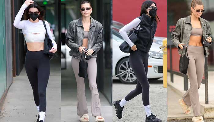 Kendall Jenner, Hailey Bieber Flaunt Abs After Pilates: Photos