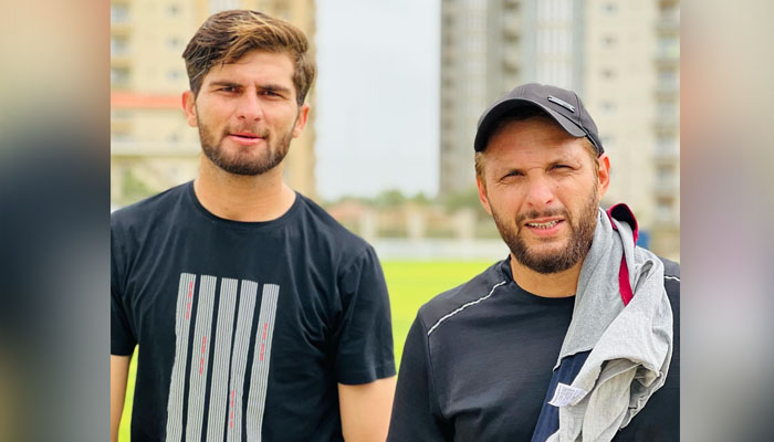 Shaheen Shah Afridi (L) and Shahid Afridi. —Shaheen Afridi Facebook