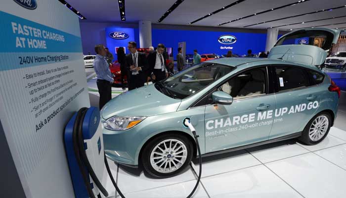 Image of an electric car. — AFP/File