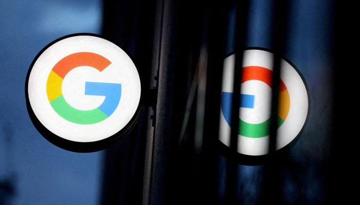 The logo for Google LLC is seen at the Google Store Chelsea in Manhattan, New York City, US, November 17, 2021. — Reuters