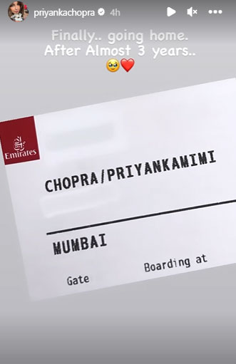 Priyanka Chopra coming back to India after 3 years