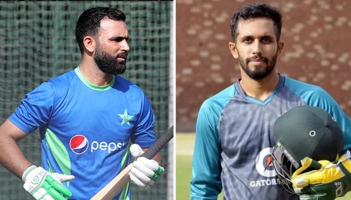 Pakistani batter Fakhar Zaman (left) and wicketkeeper batter Mohammad Haris. — AFP/APP/File