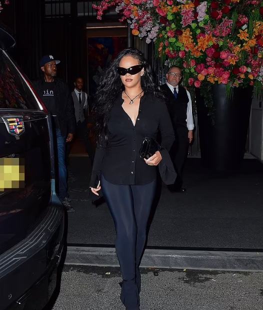 Rihanna serves a killer look in low-cut blouse for dinner in NYC