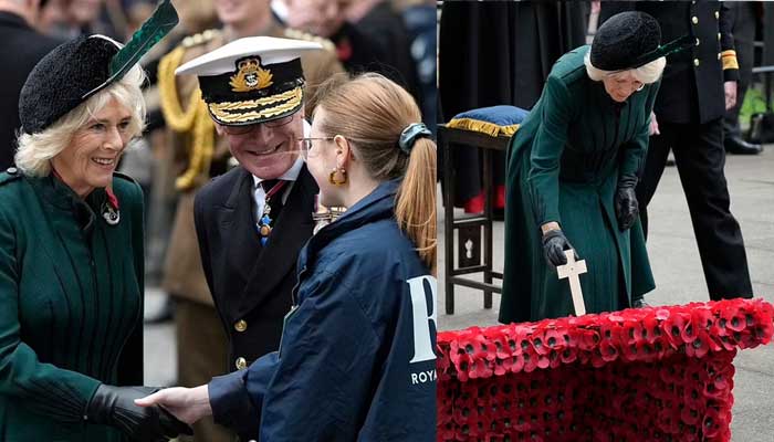 Camilla appears in high spirits as she commemorates nations war dead at Westminster Abbey