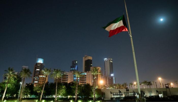 The Kuwait national flag flies at half-mast as the country starts mourning the death of Kuwaits ruling Emir Sheikh Sabah al-Ahmad al-Sabah, in Kuwait City, Kuwait September 29, 2020.— Reuters