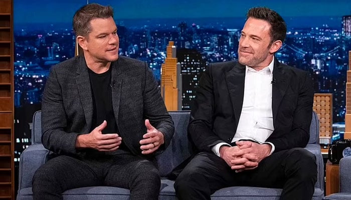 Matt Damon and Ben Affleck shake hands to launch a production company