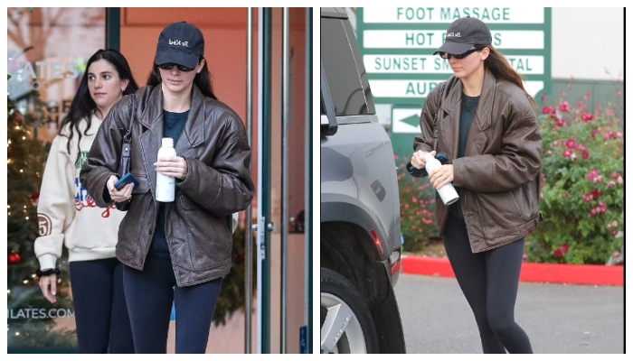 Kendall Jenner – In black leggings visits a friend in Beverly