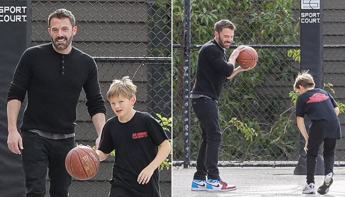 Ben Affleck hits basketball court with youngest son Samuel on weekend