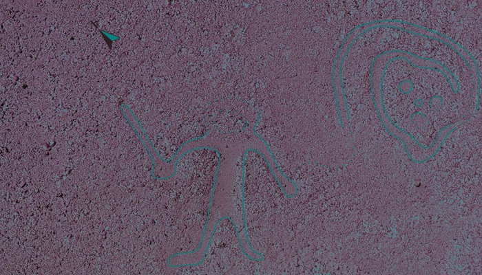 A general view shows one of the Nazca lines images found in the Nazca plain— Handout via REUTERS