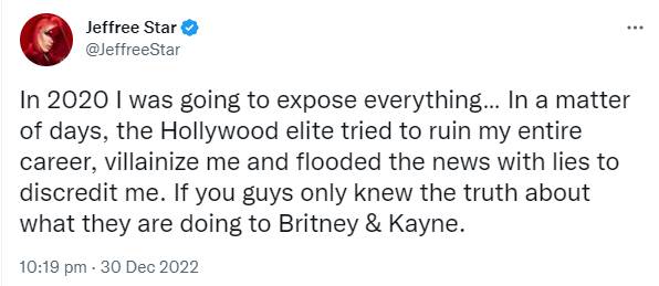 Jeffree Star claims Illuminati is behind Kanye West and Britney Spears’ unsettled actions
