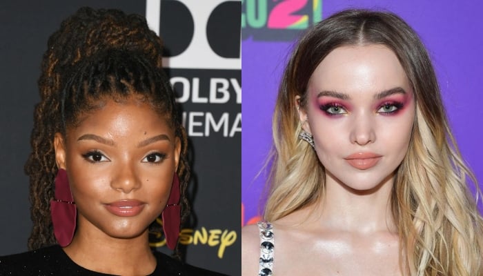 Halle Bailey and Dove Cameron go wild at Disneyland with Ryan Seacrest hosting from Times Square